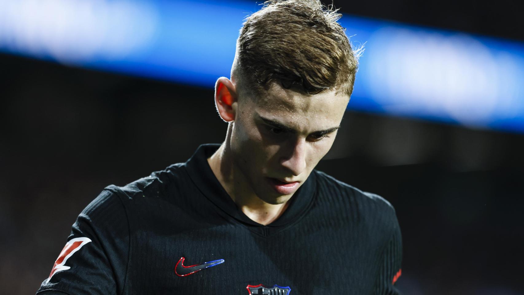 Fermín López, decepcionado durante el Real Sociedad-Barça en Anoeta