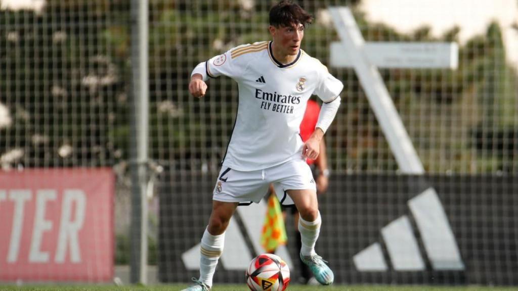 Nico Sánchez, durante un partido del Real Madrid
