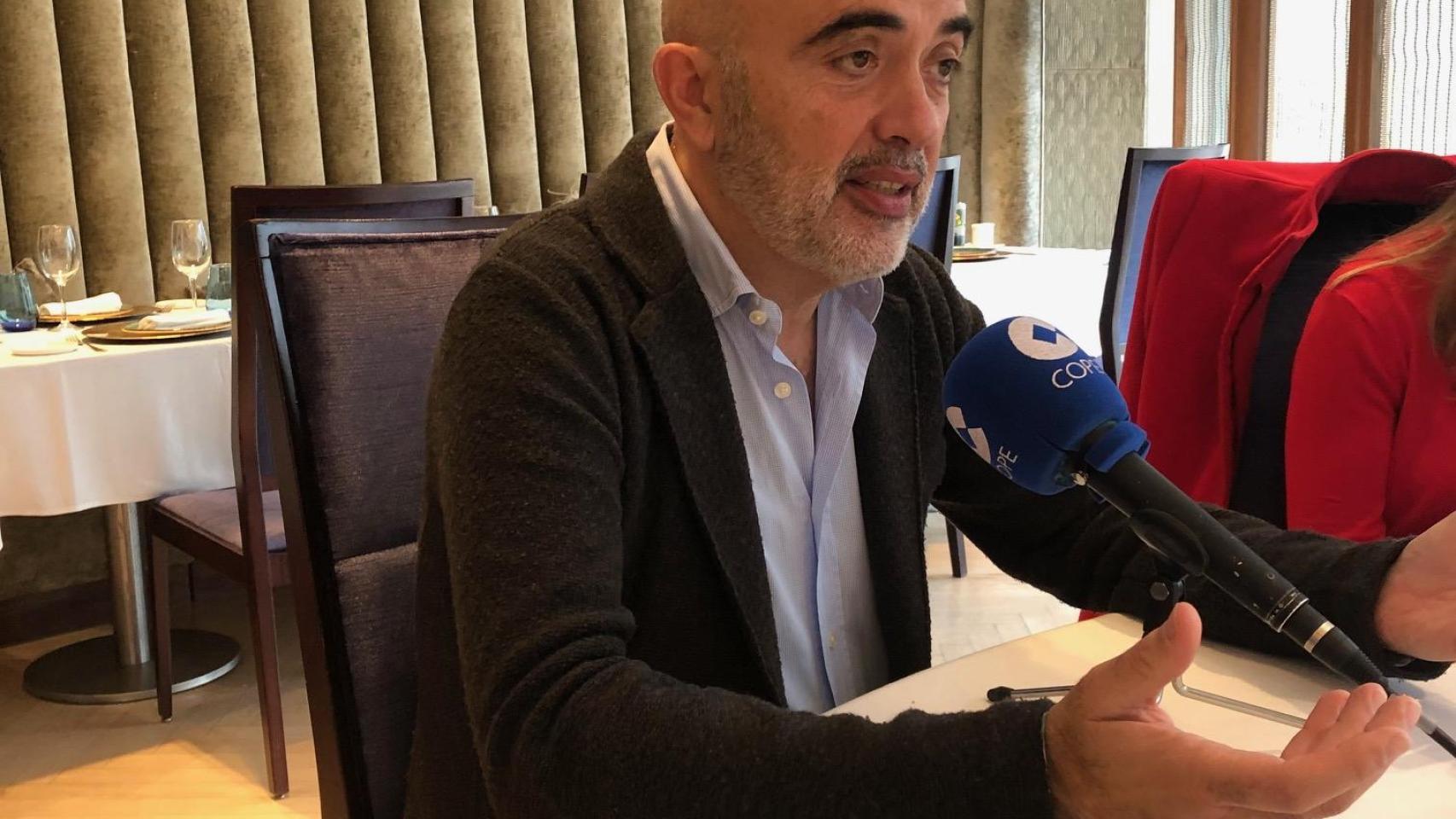Daniel Sirera, en la entrevista en la Cadena Cope