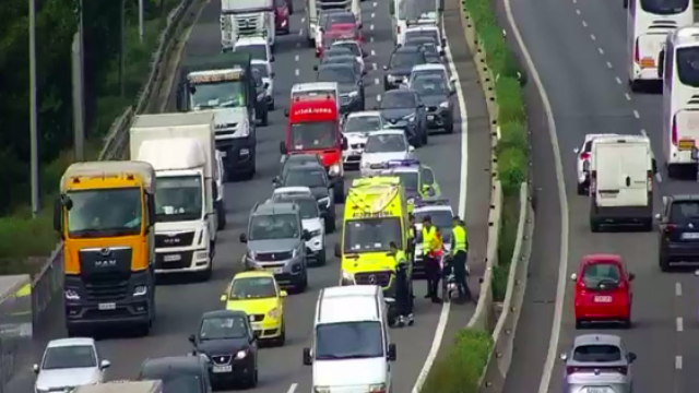 Un accidente en la A-2 en una imagen de archivo