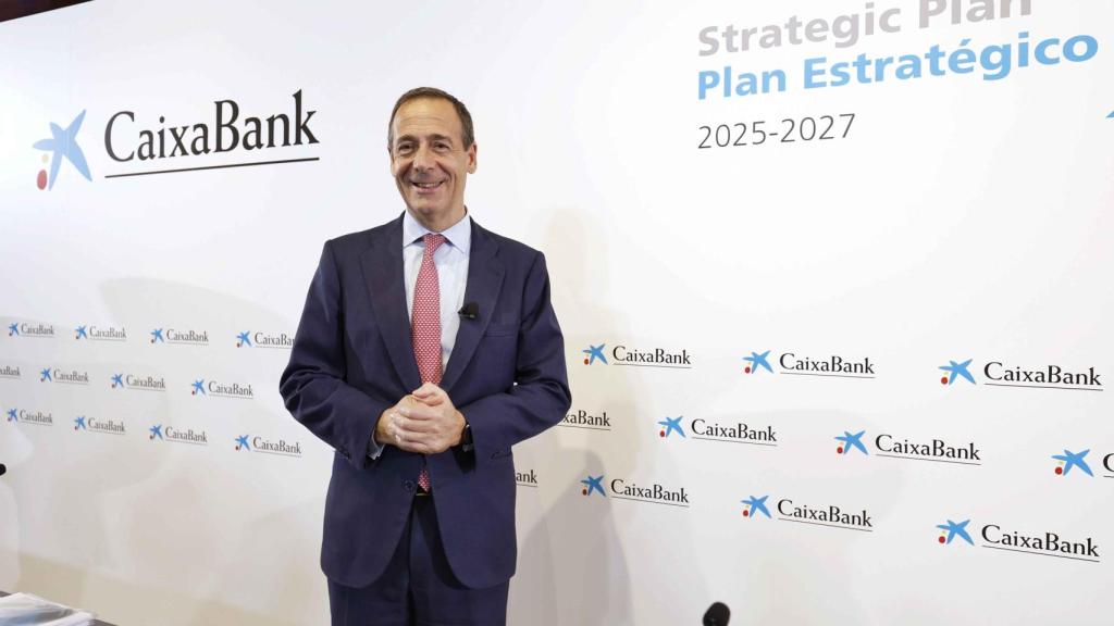 Gonzalo Gortázar, consejero delegado de Caixabank, durante la presentación del plan estratégico / CAIXABANK