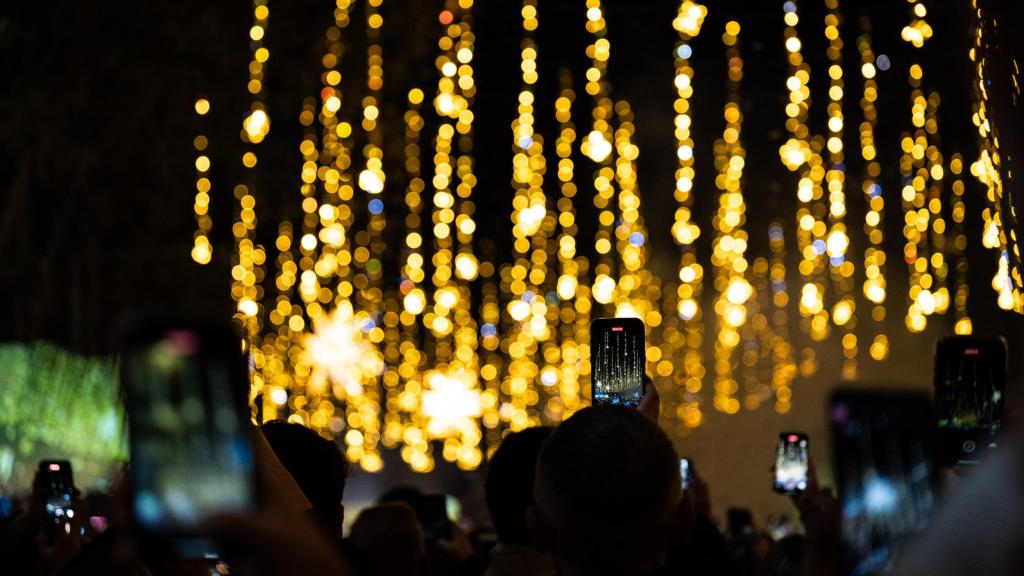 Encendido de luces en el paseo de Gràcia en una edición anterior