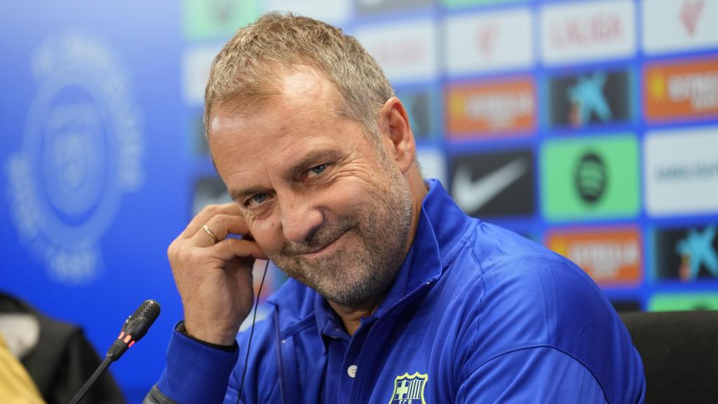 Hansi Flick en rueda de prensa