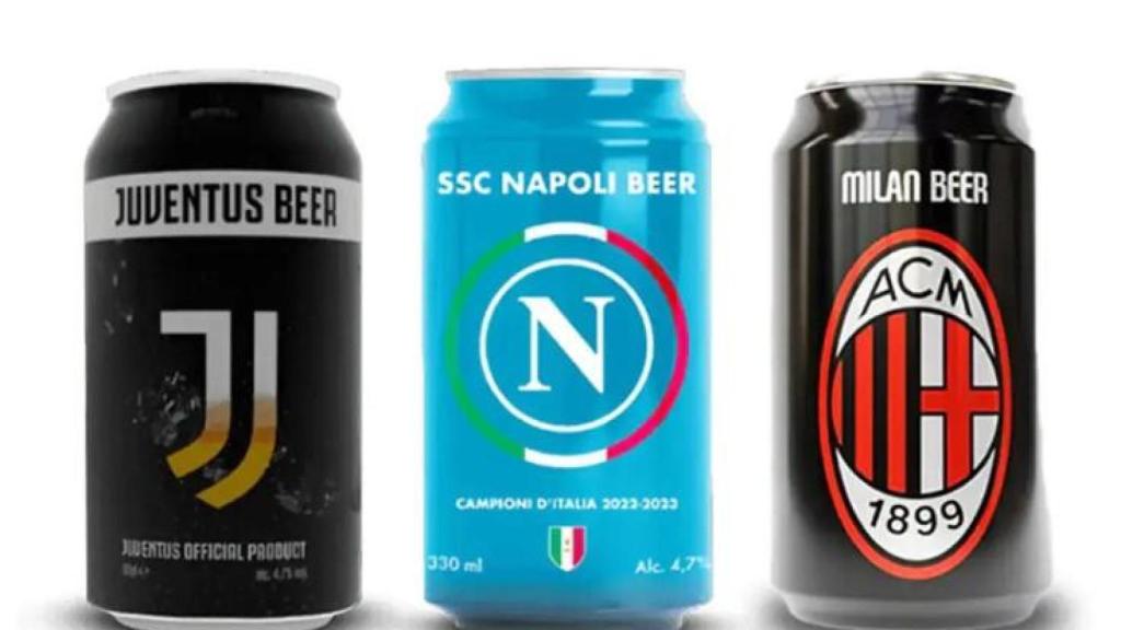 La cerveza personalizada de la Juventus, el Nápoles y el AC Milán