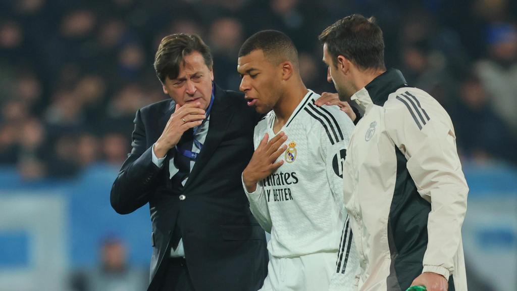Kylian Mbappé se retira lesionado del Atalanta-Real Madrid de Champions League