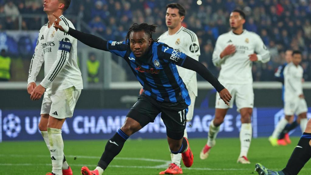 Ademola Lookman festeja su gol en el Atalanta-Real Madrid de Champions League