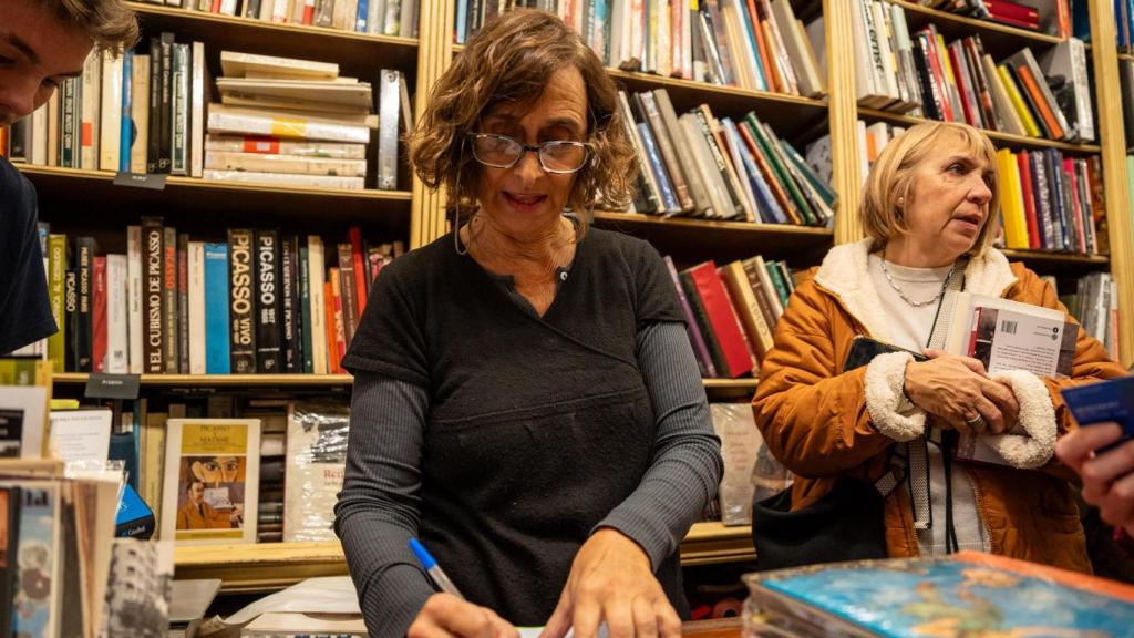 Cristina Riera, esposa del difunto dueño de la Librería Sant Jordi, Josep Morales