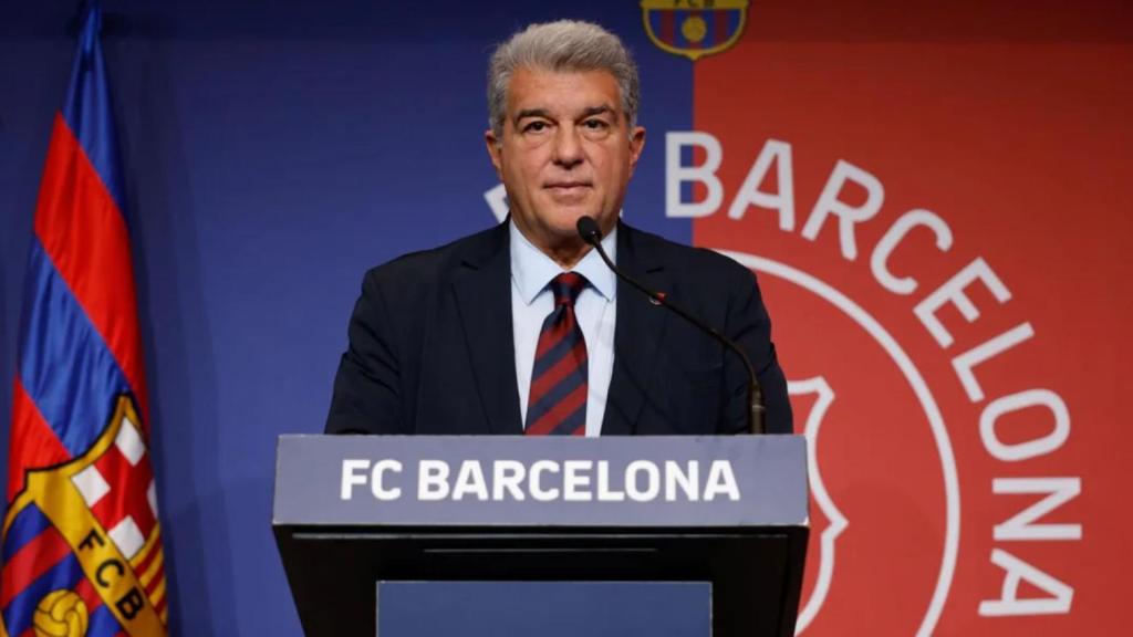 Joan Laporta, presidente del Barça, durante un discurso