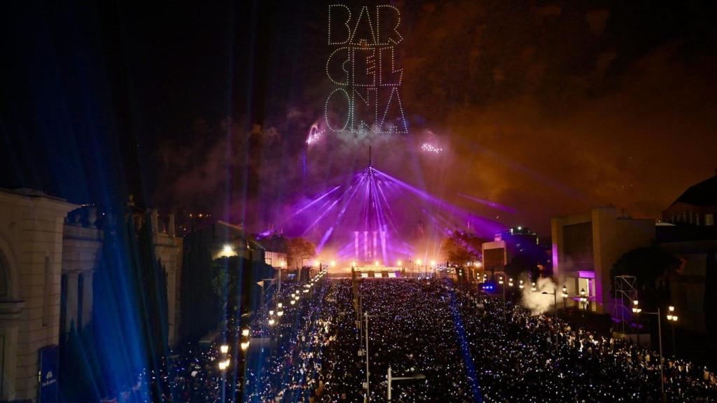 Imagen en la Avenida Maria Cristina durante la Nochevieja