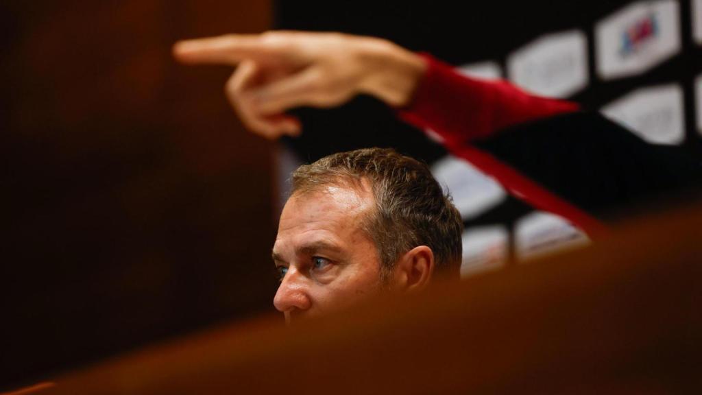 Hansi Flick, entrenador del Barça, en Arabia Saudí antes de la final contra el Real Madrid