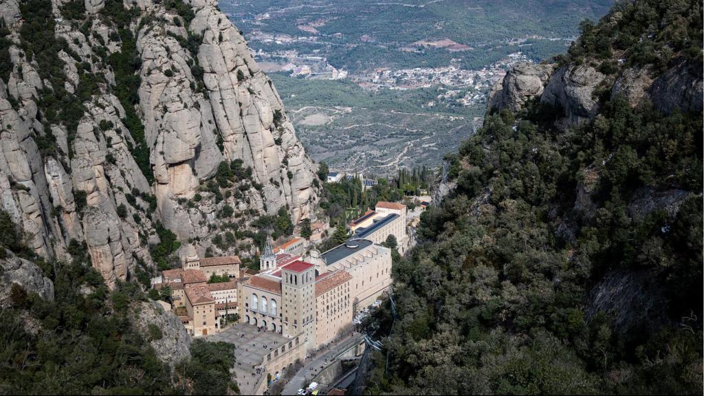 El monestir de Montserrat, a 3 de març de 2024, a Monistrol de Montserrat