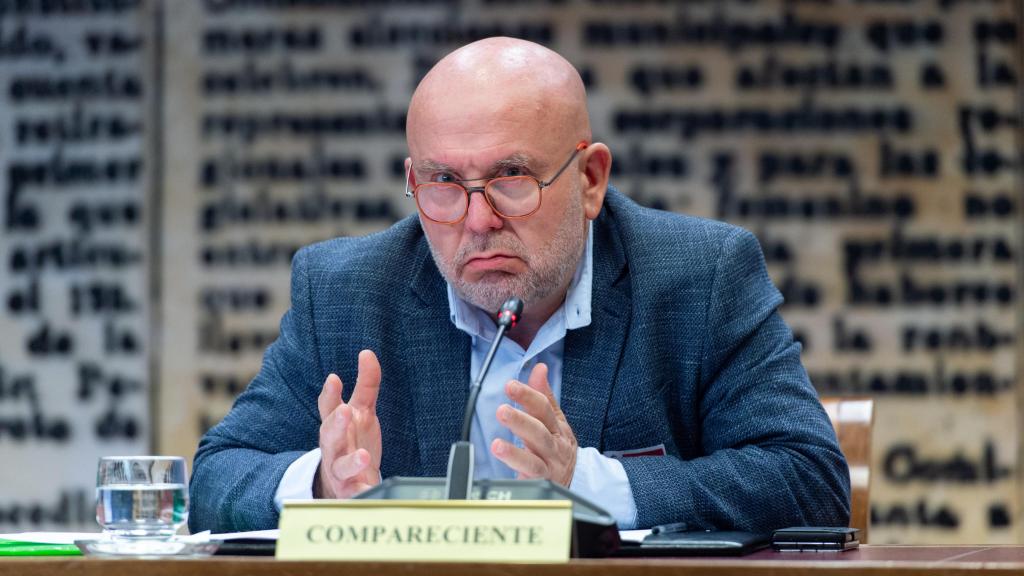 El abogado del expresidente de la Generalitat Carles Puigdemont, Gonzalo Boye, compareciedo ante la comisión del Senado sobre la proposición de ley de amnistía del 'procés', en abril de 2024