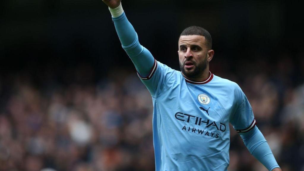 Kyle Walker, durante un partido con el Manchester City