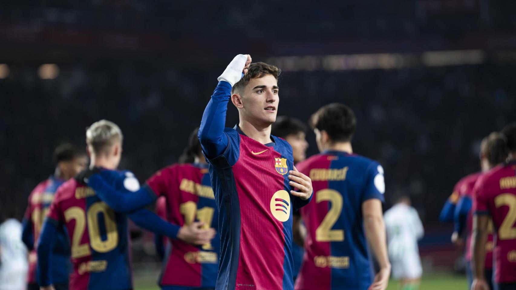 Gavi celebra su gol contra el Betis en la Copa del Rey