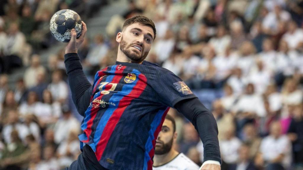 Ludovic Fàbregas, en un partido con el Barça de balonmano