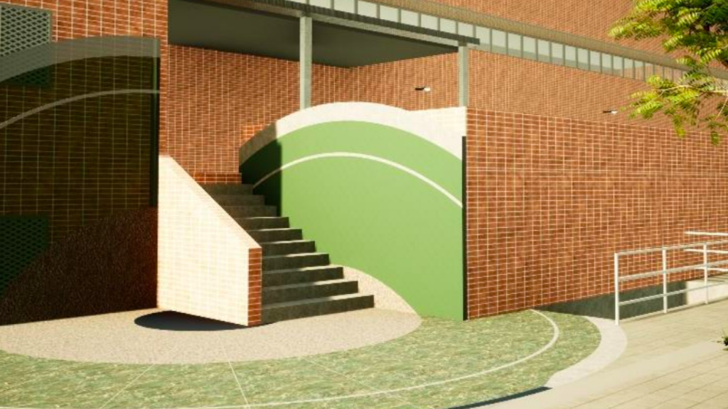 Zona d'escales al Jardí Geològic