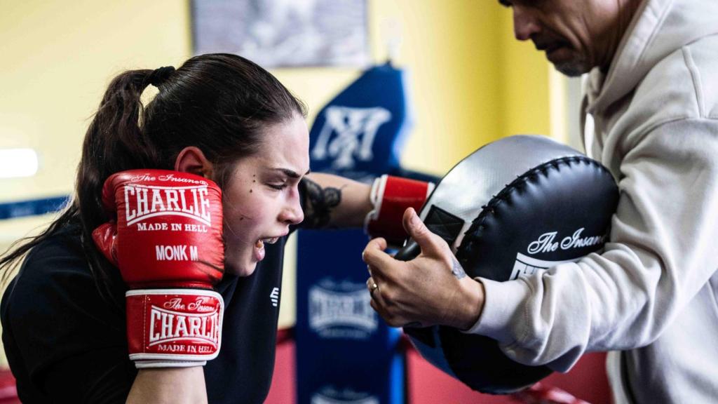 Tania Álvarez juntament amb el seu entrenador, Toni Moreno
