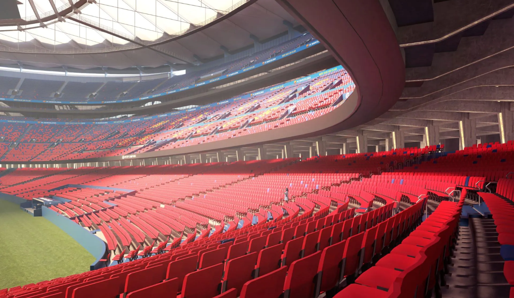 Previsualización de un córner del futuro Camp Nou