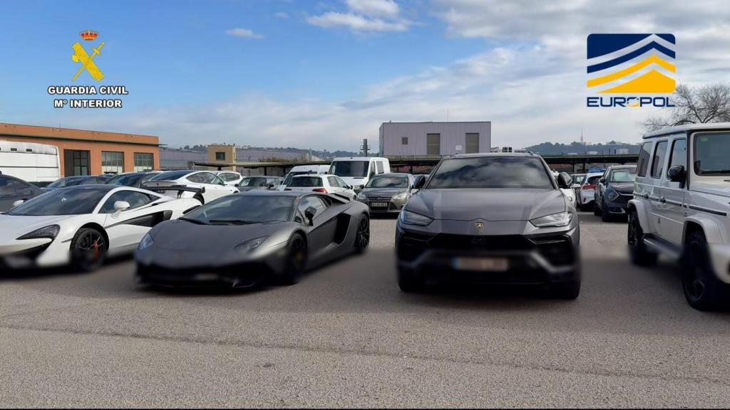 Vehículos de alta gama incautados por la Guardia Civil