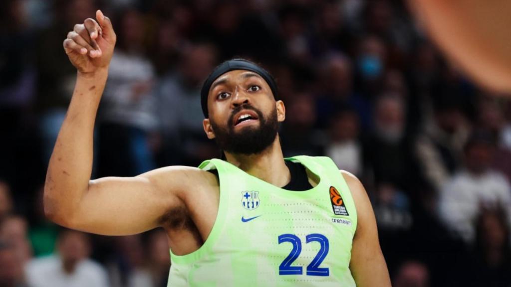 Jabari Parker, durant un partit del Barça de bàsquet