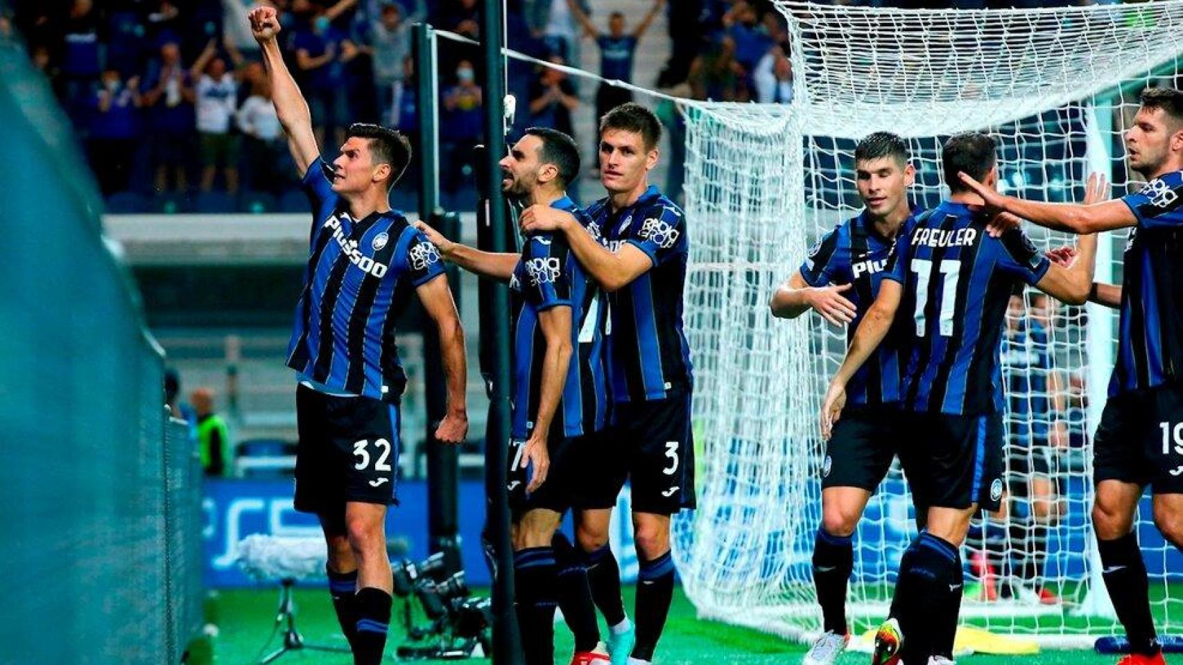 La Atalanta celebra su gol contra el Young Boys