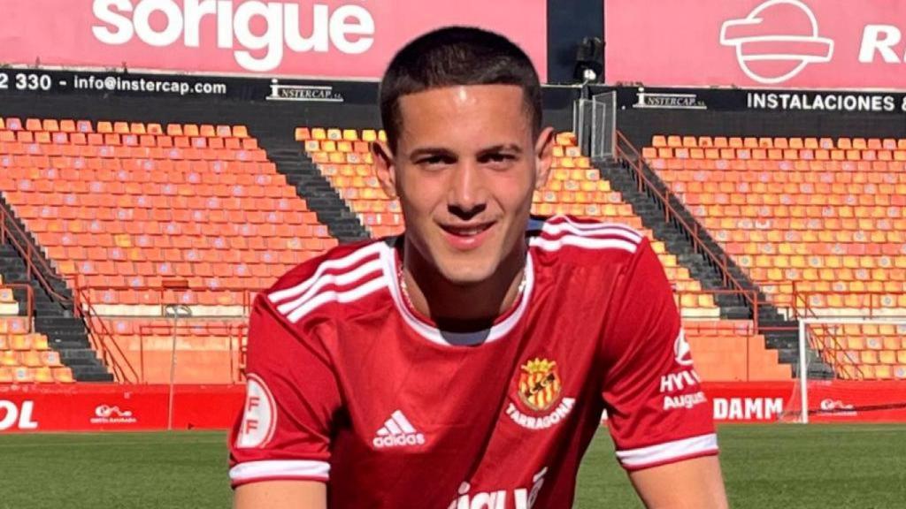 Alan Godoy, en su presentación como futbolista del Nàstic de Tarragona