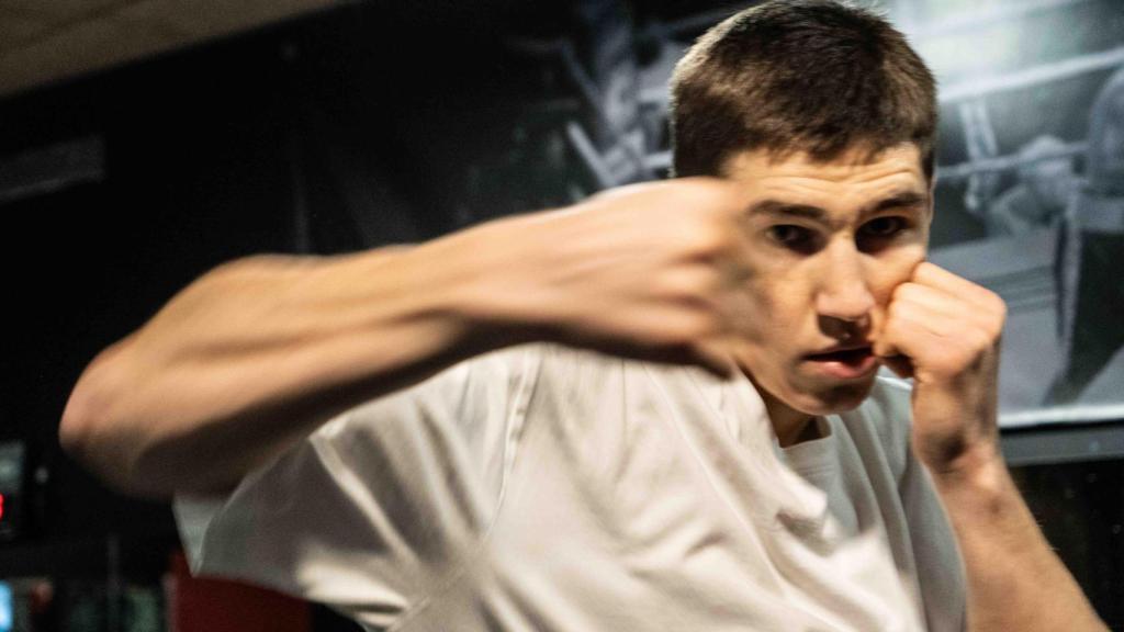 Artur Zbun en el Club de Boxa de Sant Adrià