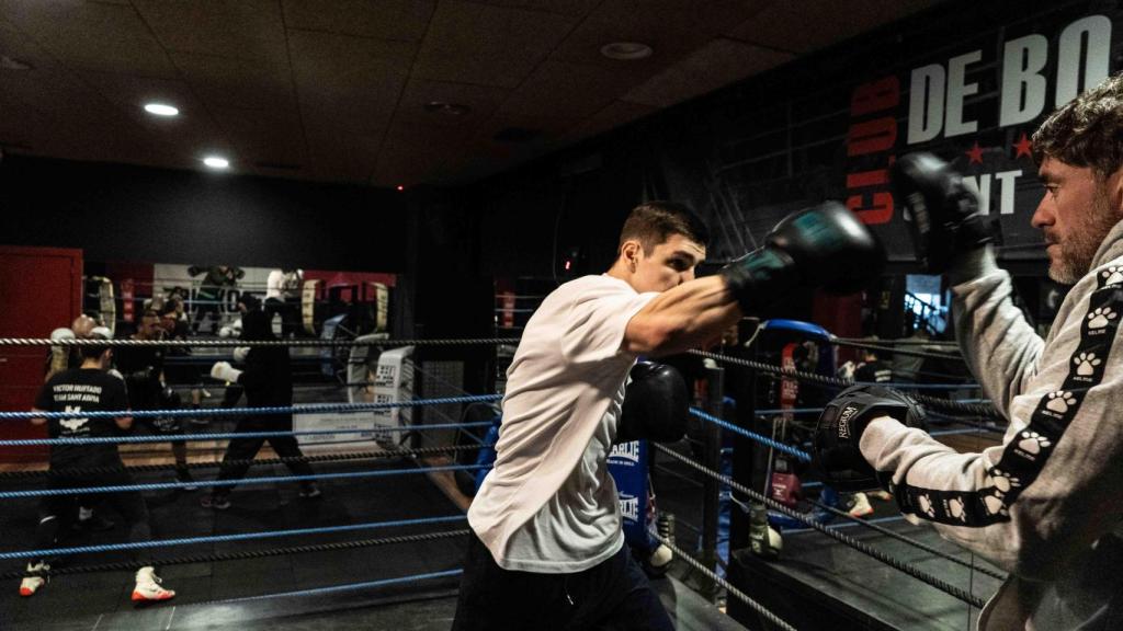 Artur Zbun en el Club de Boxa de Sant Adrià