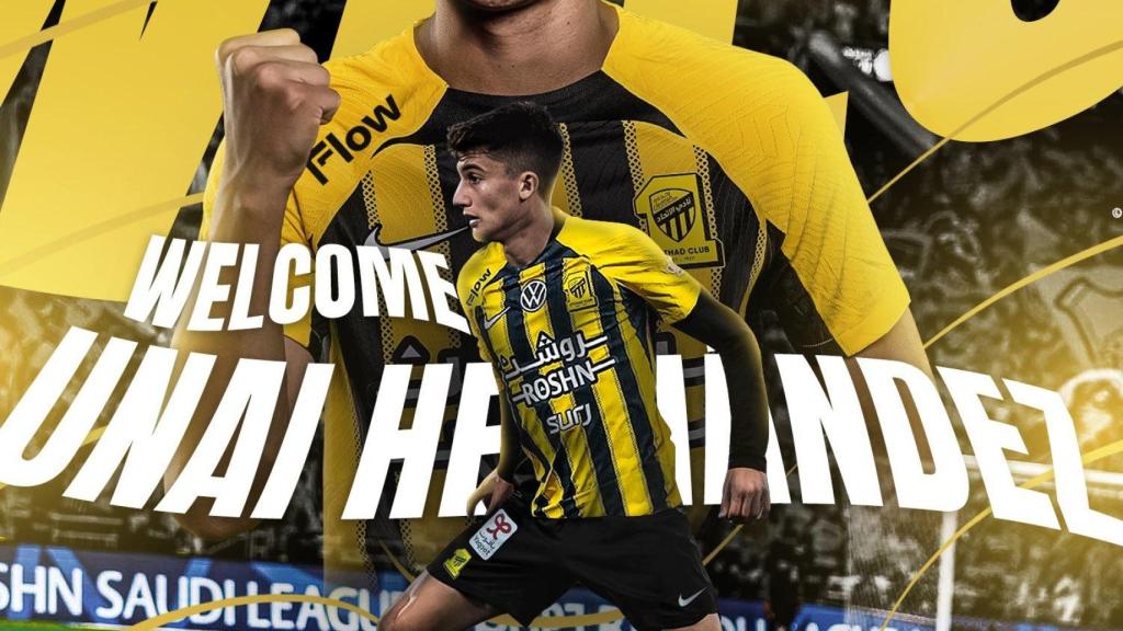 Unai Hernández es presentado como el nuevo jugador del Al-Ittihad