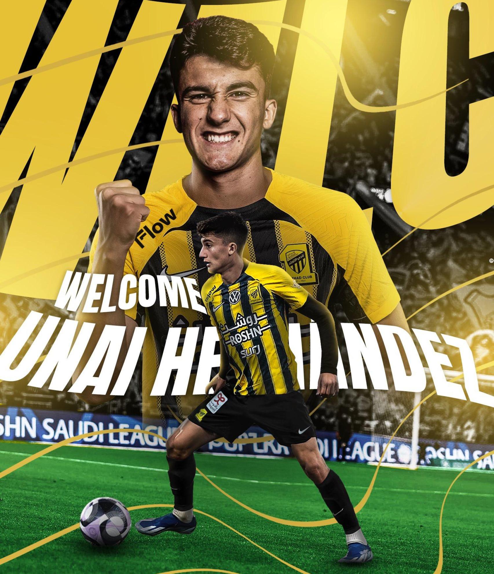 Unai Hernández es presentado como el nuevo jugador del Al-Ittihad