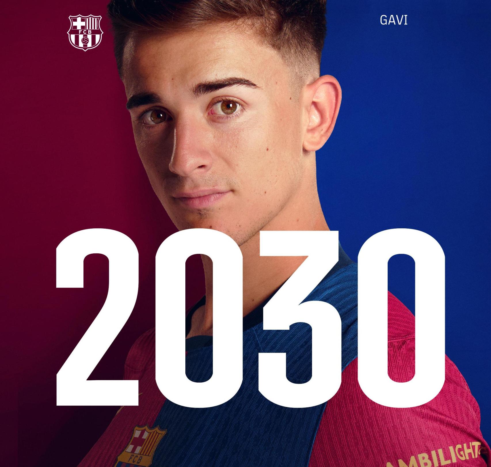 El Barça anuncia la renovación de Gavi hasta 2030