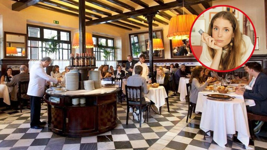 Fotomontaje Leticia Sala y restaurante '7 Portes'