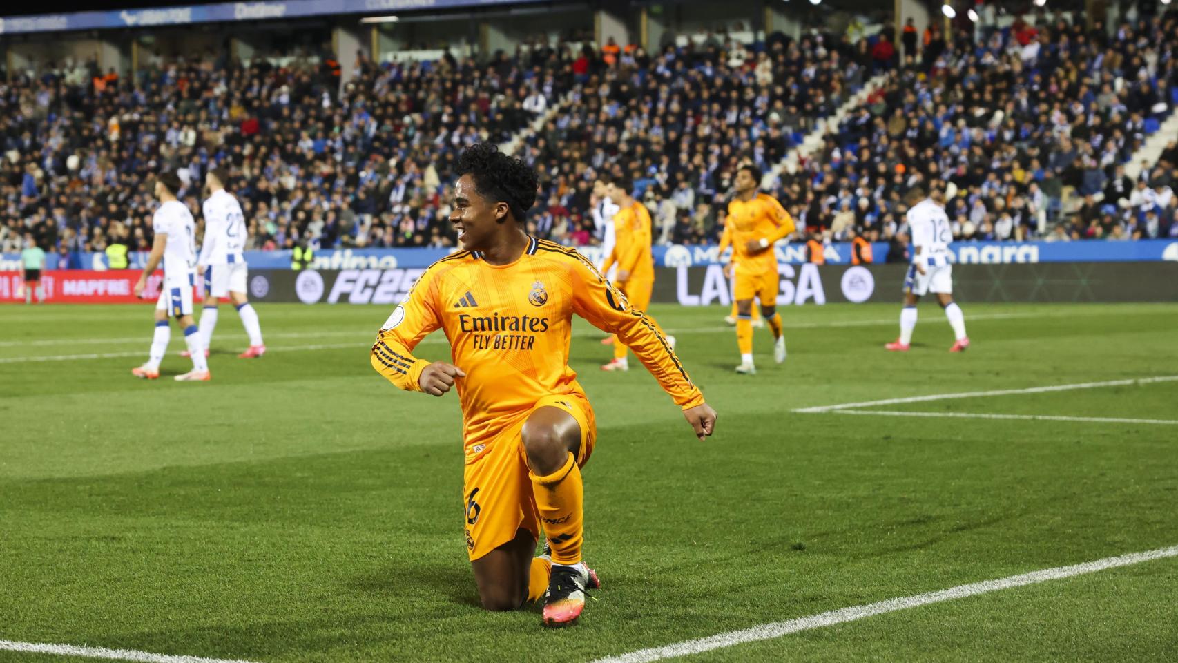 Endrick celebra su gol contra el CD Leganés en Copa del Rey