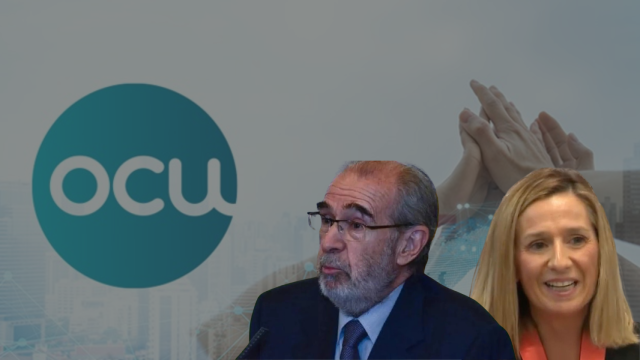 El presidente de la OCU, Miguel Ángel Feito, y Esther Rodríguez Uceda, directora