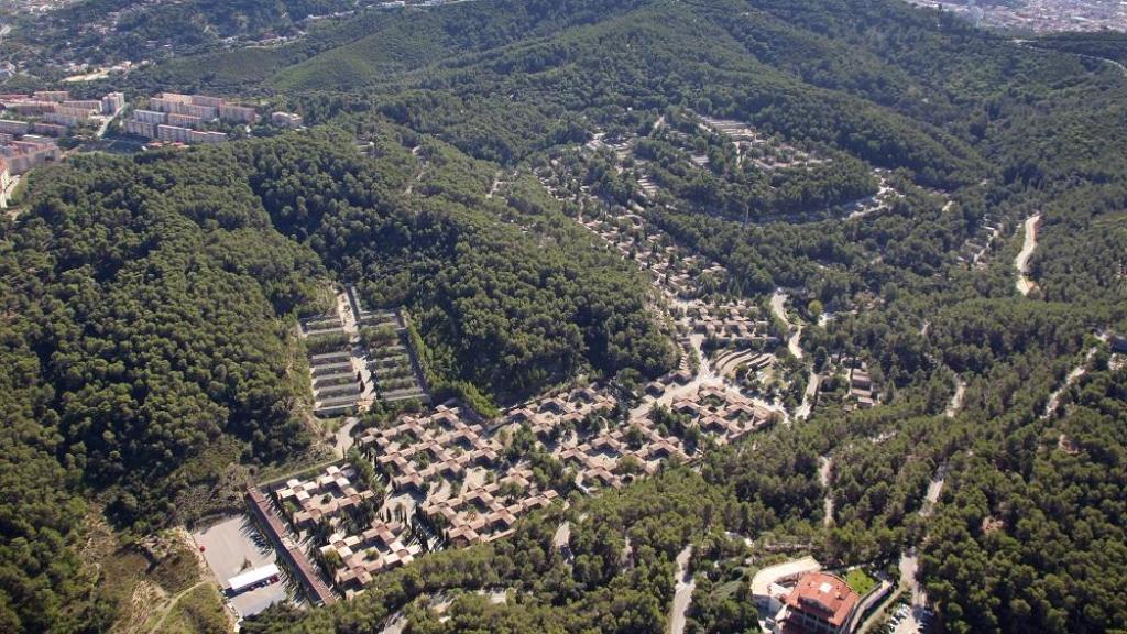 Cementerio de Collserola en una imagen aérea