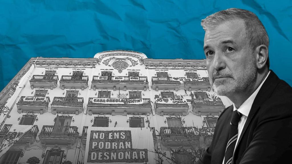 L'alcalde de Barcelona, Jaume Collboni, al costat de Casa Orsola