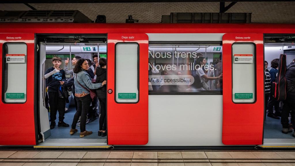 Un vagón del metro de Barcelona