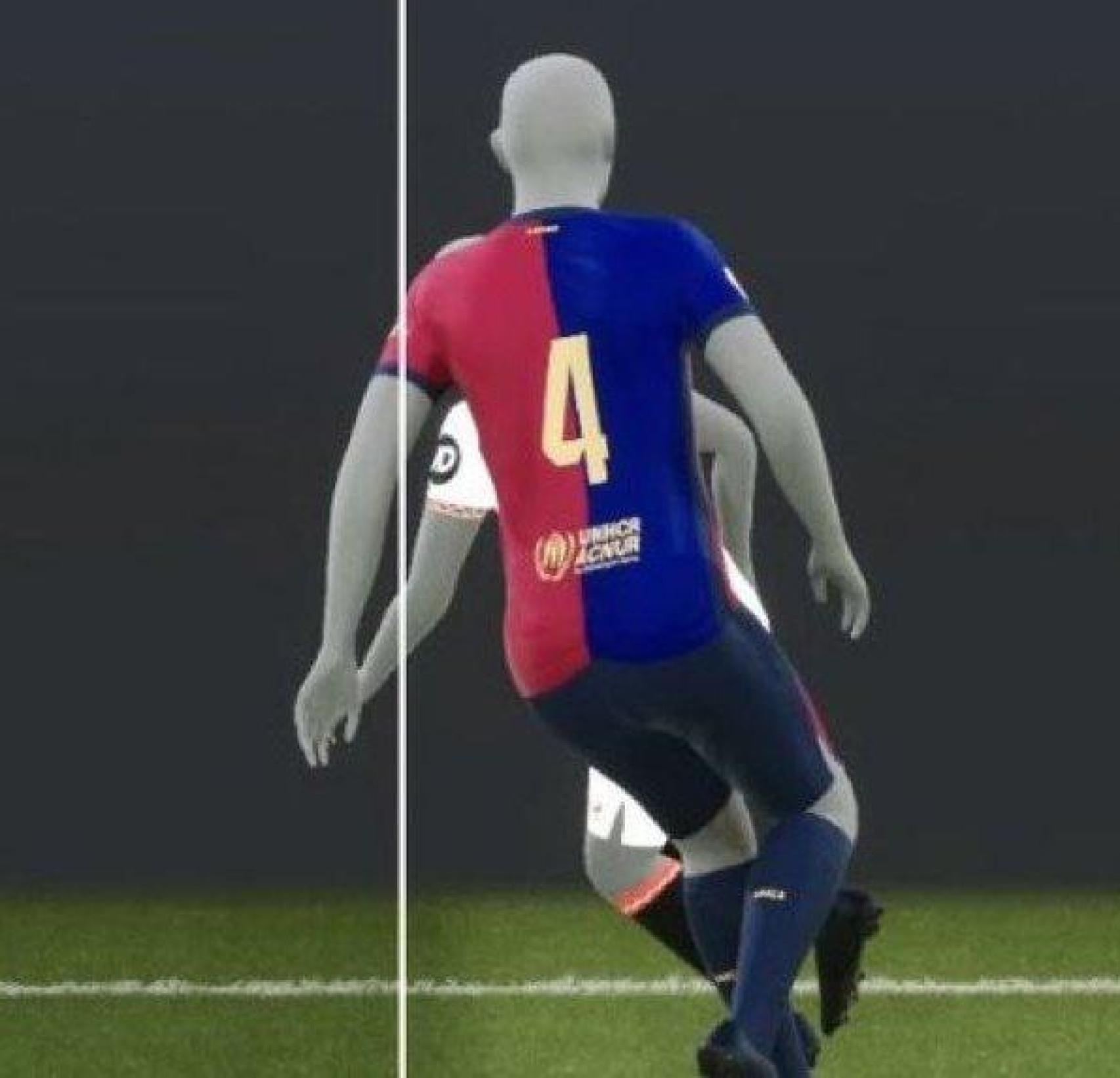 Ronald Araujo rompe por milímetros el fuera de juego de Saúl Ñíguez en el Sevilla-Barça