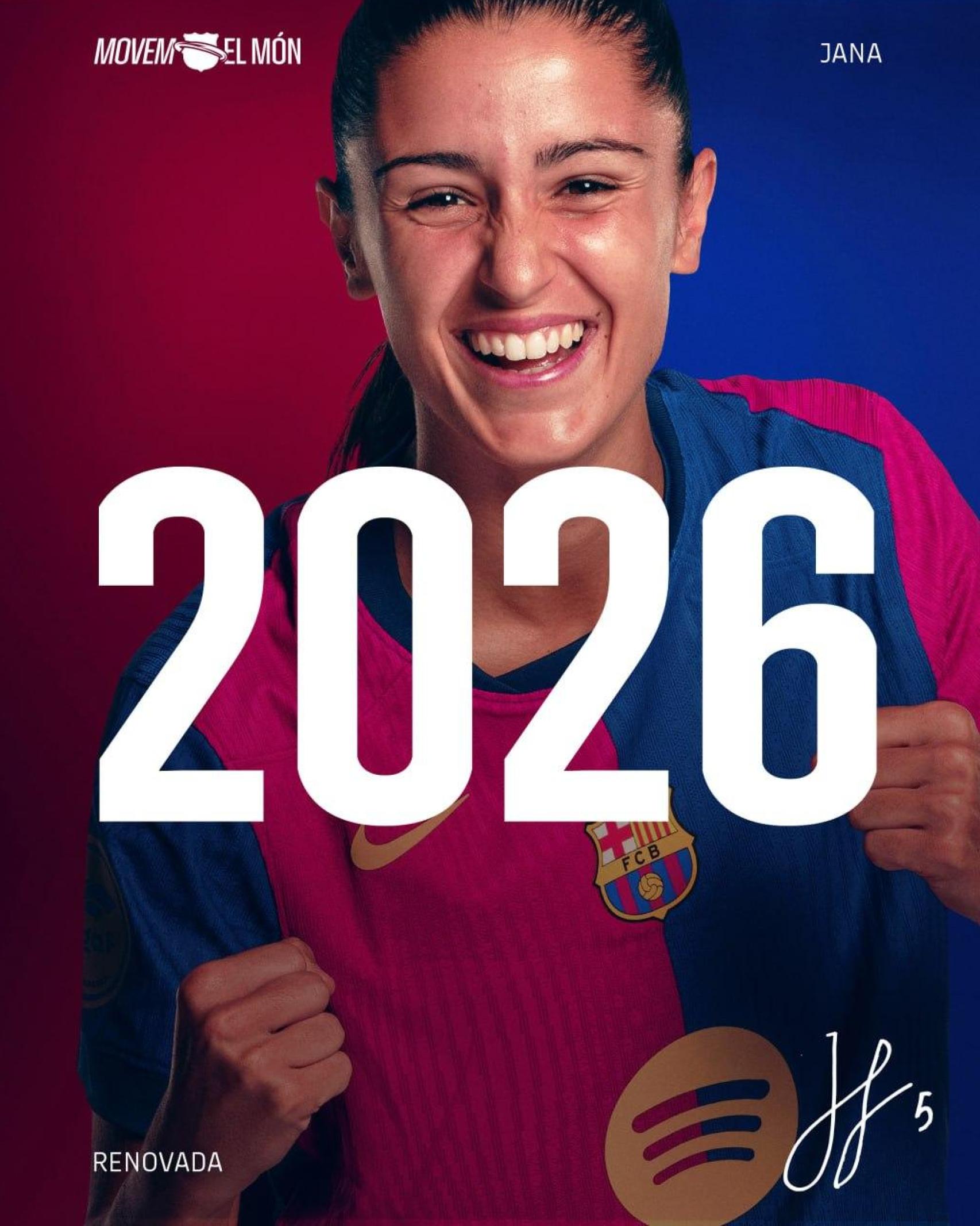 El Barça Femenino renueva a Jana Fernández hasta 2026