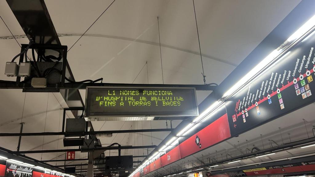 Talls a la L1 del metro de Barcelona