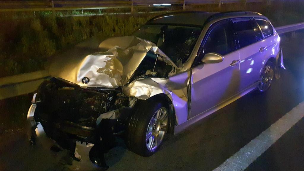 Vehicle accidentat a la B-22