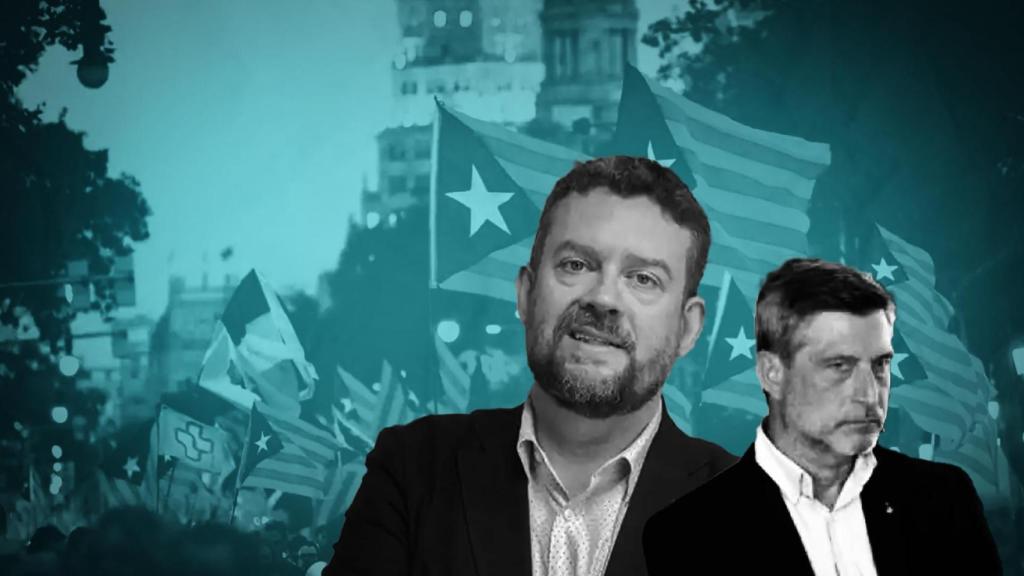 El concejal de Junts Jordi Martí y el diputado de ERC Francesc-Marc Álvaro