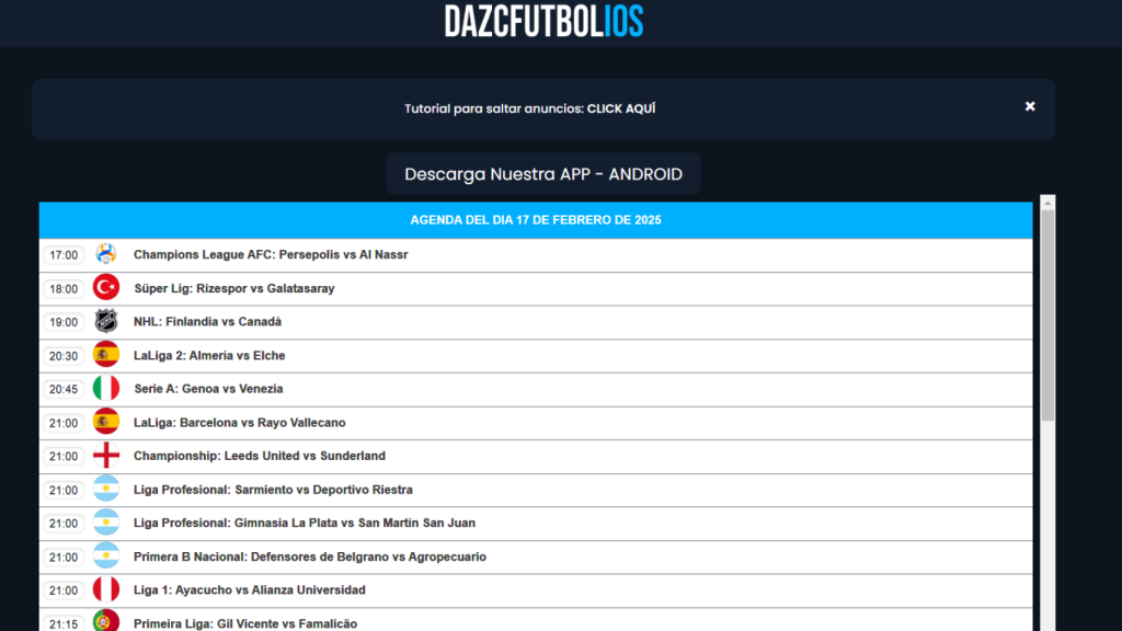 DazcFutbolios, web de piratería bloqueada por la Liga
