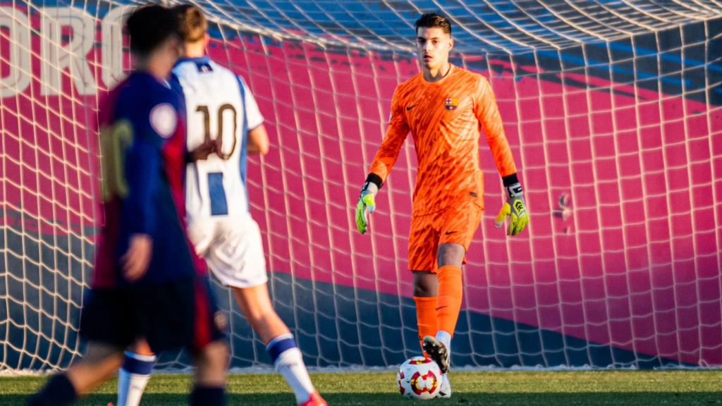 Áron Yaakobishvili, en el Barça-Real Sociedad de la Copa del Rey juvenil