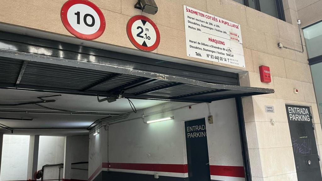Un parking de Barcelona en una imagen de archivo