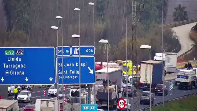 Retenciones en la A-2 de Barcelona