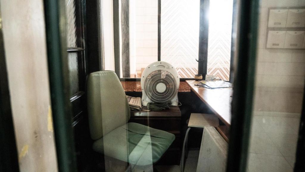 La portería del edificio de la Residencia Tàber de Barcelona