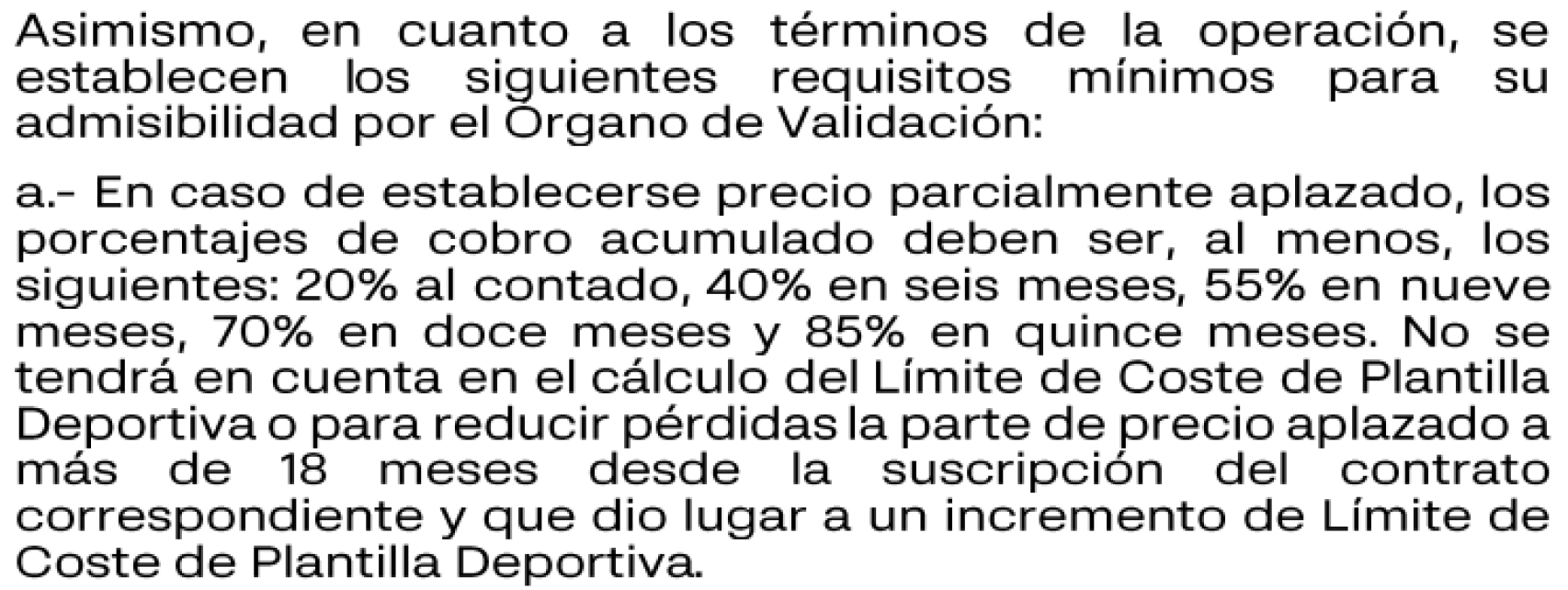 Los requisitos de la Liga estipulados en la normativa de elaboración de presupuestos para validar la venta de los asientos Vip del nuevo Camp Nou