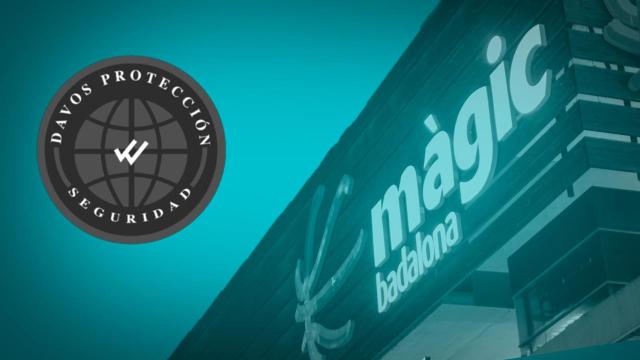 Fotomontaje con el logo de Davos Seguridad S.L. y el Màgic de fondo
