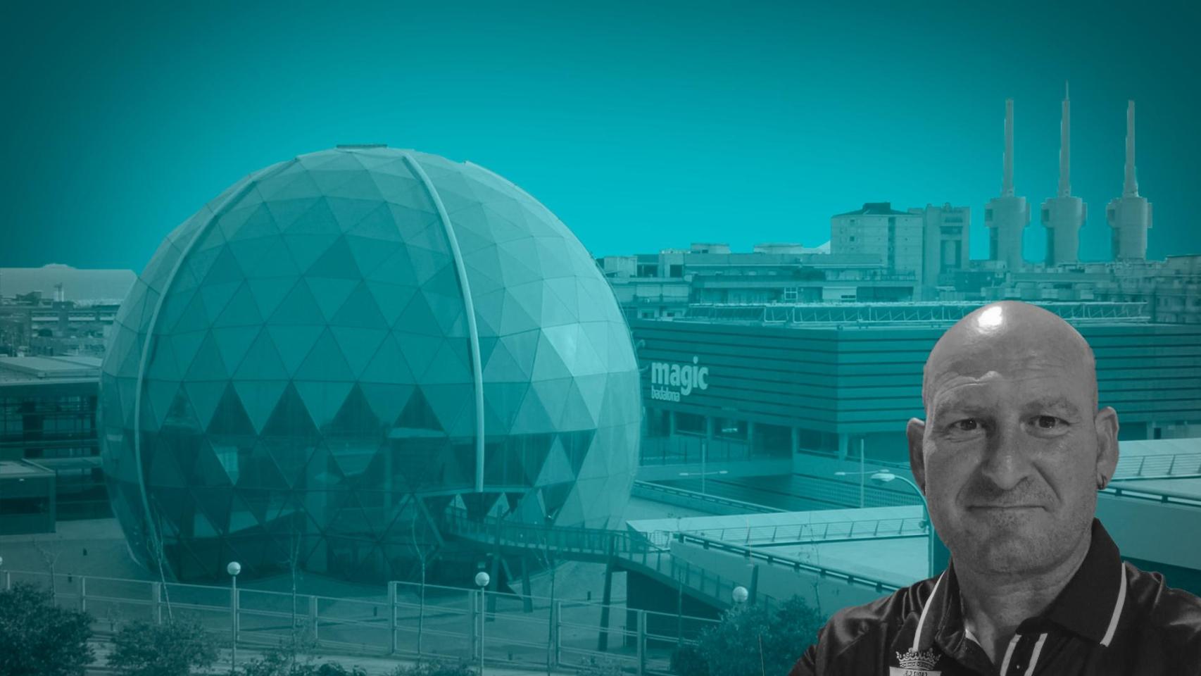 Fotomontaje de David Moran con el Màgic de fondo